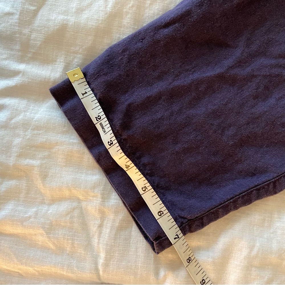 Genova notPERFECTLINEN Tapered Pants in Eggplant - Picture 11 of 12